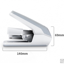 得力(deli)省力結(jié)構(gòu)訂書機(jī)/裝訂器 一指按壓 適配12#釘 白色0477